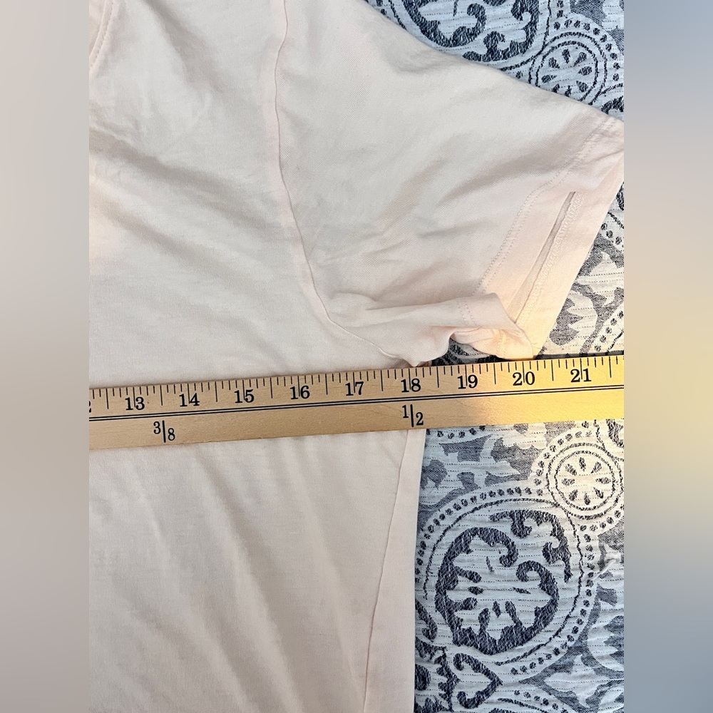 Double Zero Light Pink Peach Soft Tee Medium - Picture 3 of 5
